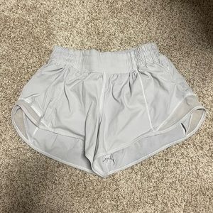 White Lululemon Hotty Hot Short